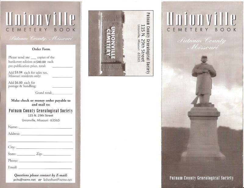 Unionville Cemetery Book Page 2